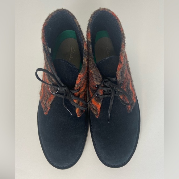 Clarks Men's Bushacre 3 Chukka Boots Size 11 Black Tribal Wool Suede Lace Up - Picture 5 of 10